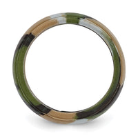 Silicone Camouflage 8mm Ridged Edge Band
