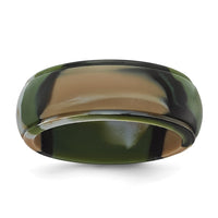 Silicone Camouflage 8mm Ridged Edge Band