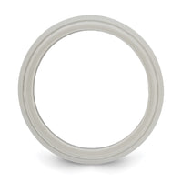 Silicone Grey 8mm Ridged Edge Band