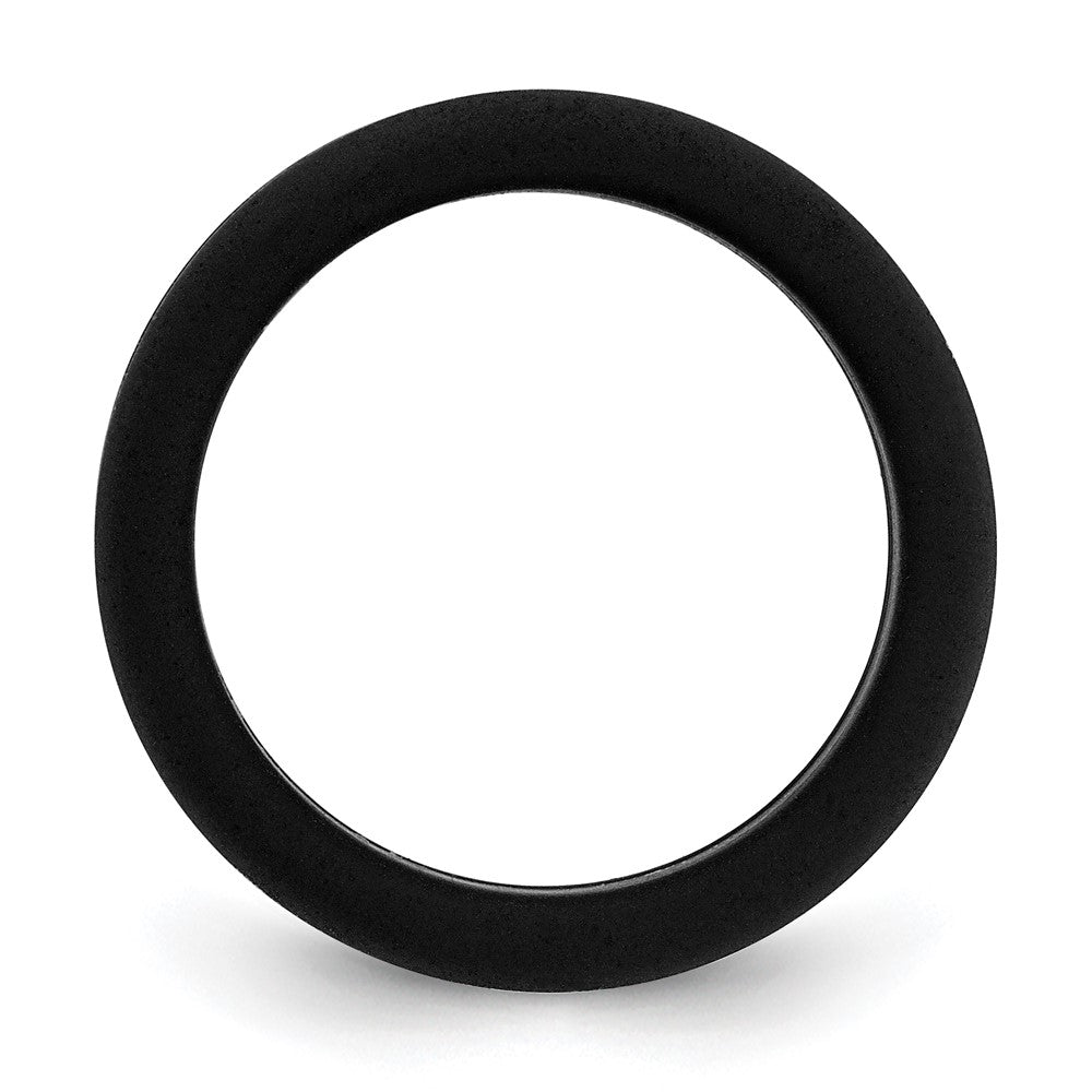Silicone Black with Grey Line Center 7.5mm Band