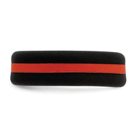 Silicone Black with Red Line Center 7.5mm Band
