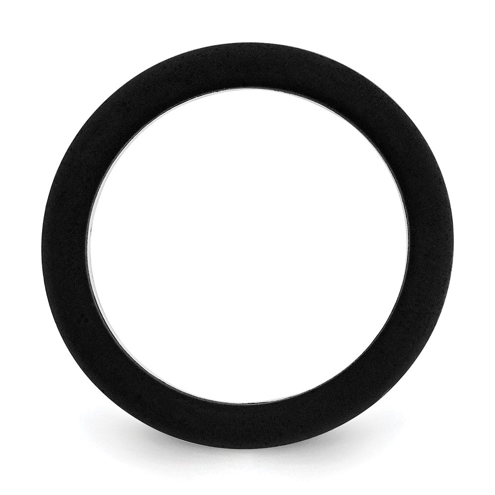 Silicone Black with White Line Center 7.5mm Band