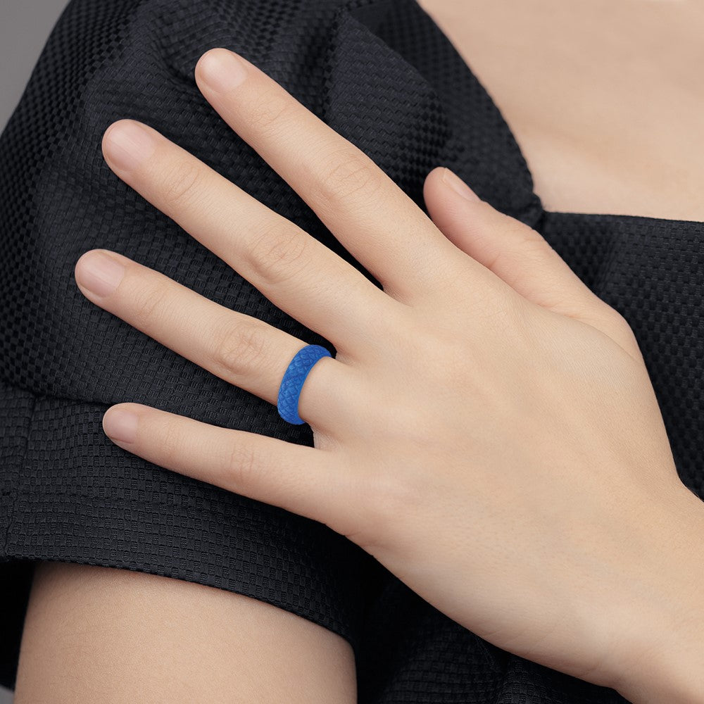 Silicone Blue Mermaid Pattern 5.7mm Band