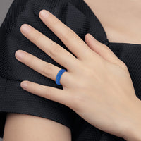 Silicone Blue Mermaid Pattern 5.7mm Band