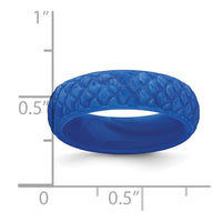 Silicone Blue Mermaid Pattern 5.7mm Band