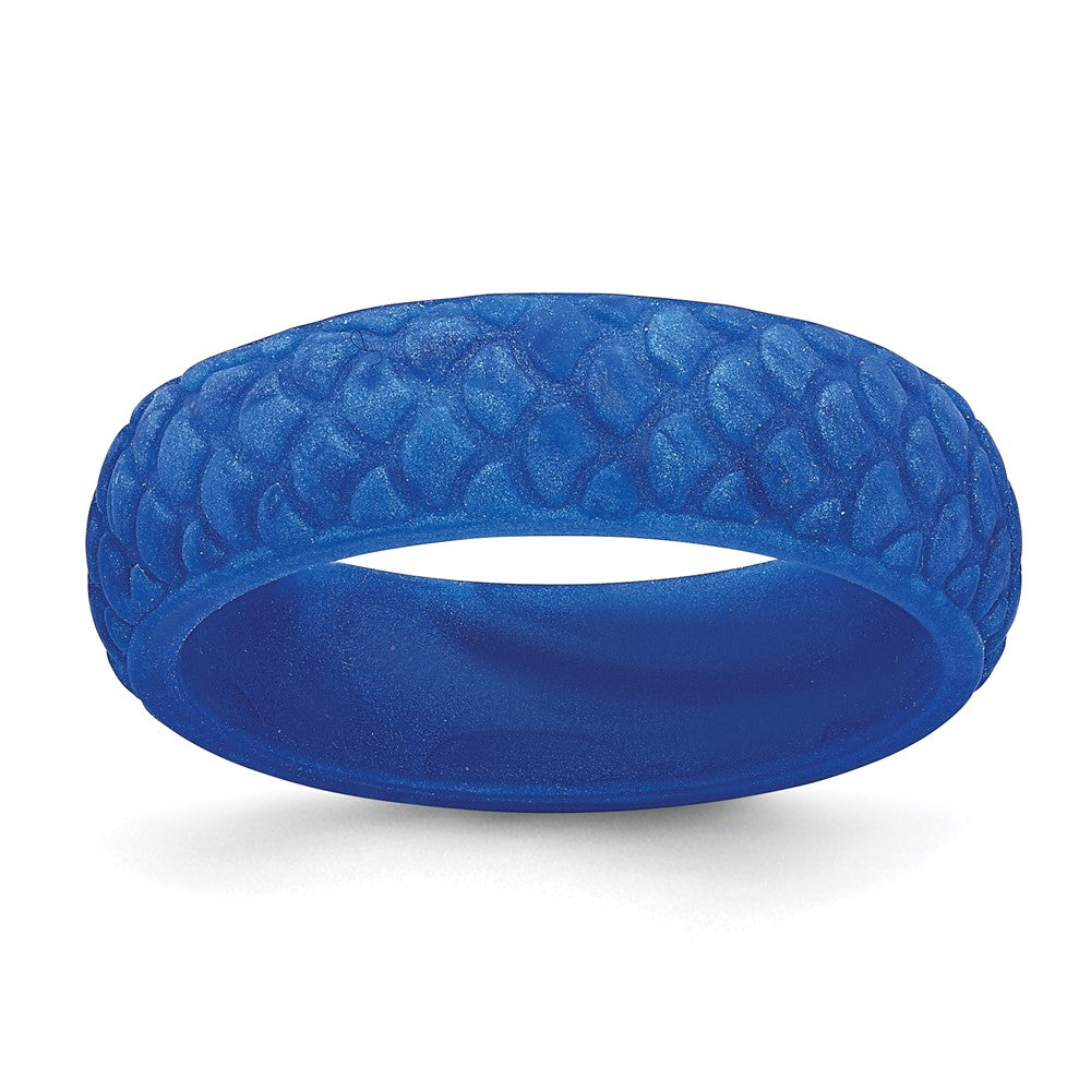 Silicone Blue Mermaid Pattern 5.7mm Band