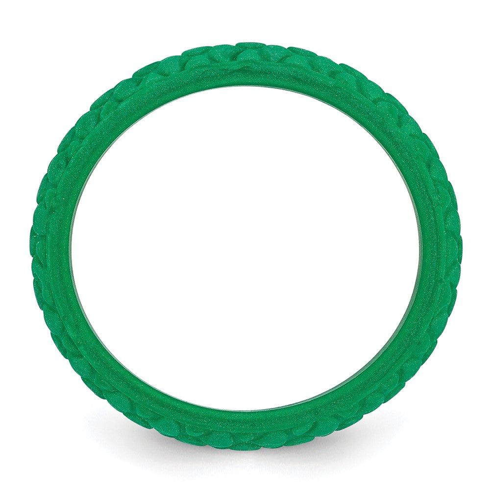 Silicone Green Mermaid Pattern 5.7mm Band