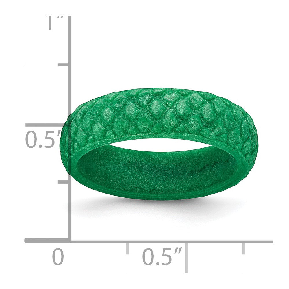 Silicone Green Mermaid Pattern 5.7mm Band