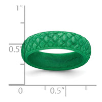 Silicone Green Mermaid Pattern 5.7mm Band