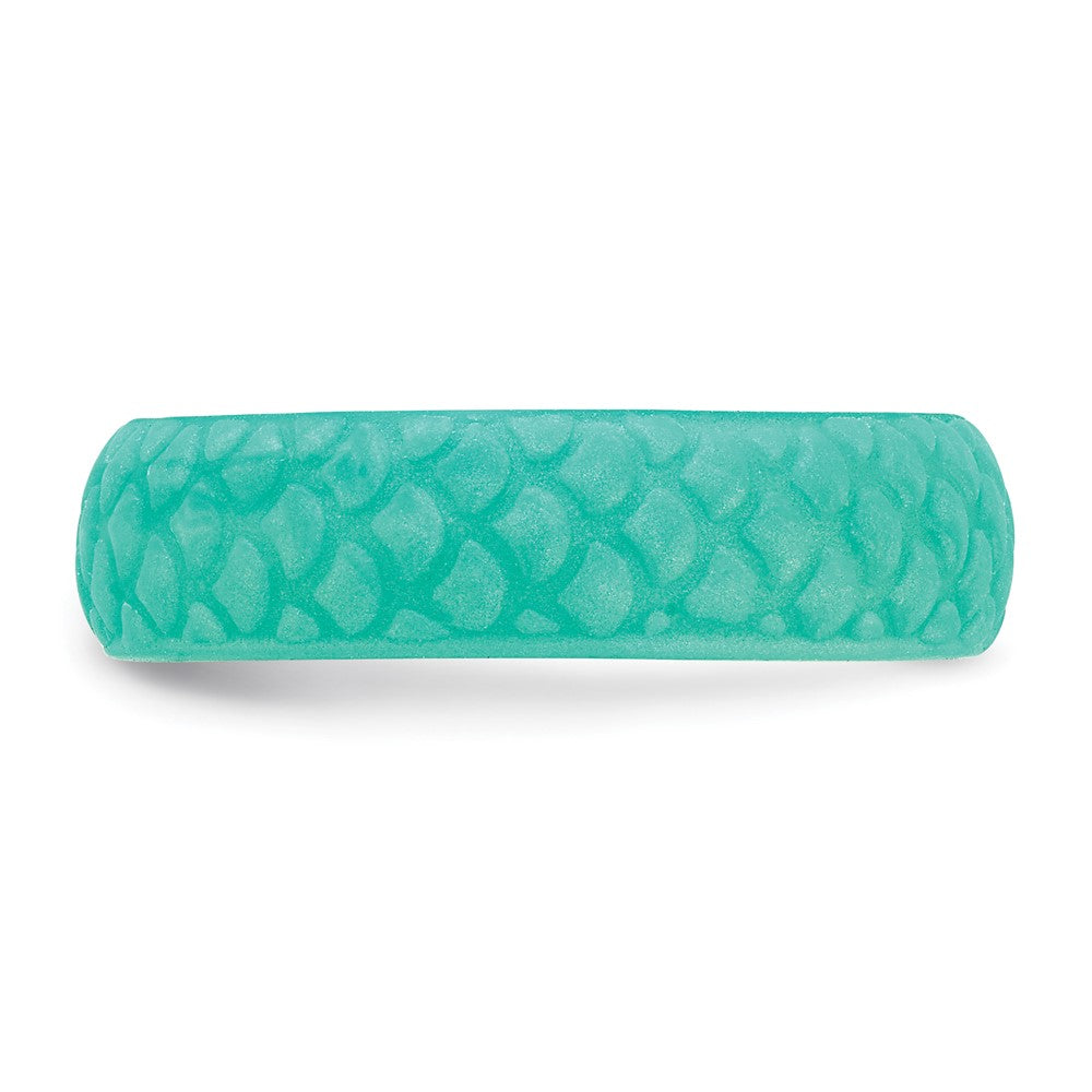 Silicone Sky Blue Mermaid Pattern 5.7mm Band