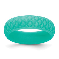 Silicone Sky Blue Mermaid Pattern 5.7mm Band