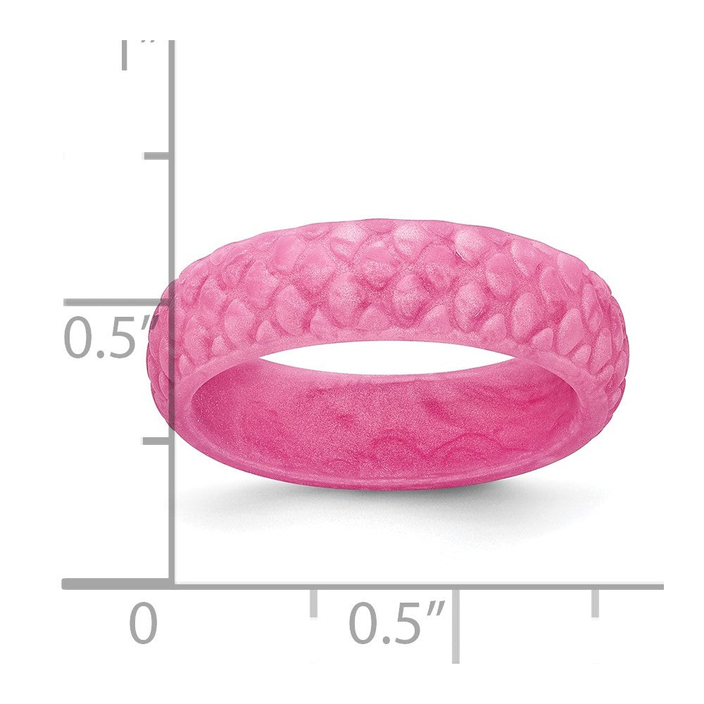 Silicone Pink Mermaid Pattern 5.7mm Band