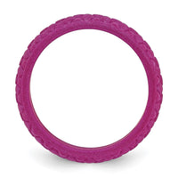 Silicone Purple Mermaid Pattern 5.7mm Band