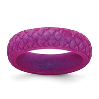 Silicone Purple Mermaid Pattern 5.7mm Band