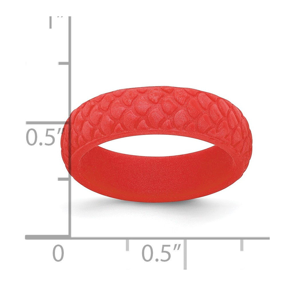 Silicone Red Mermaid Pattern 5.7mm Band