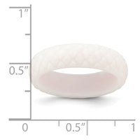 Silicone White Mermaid Pattern 5.7mm Band