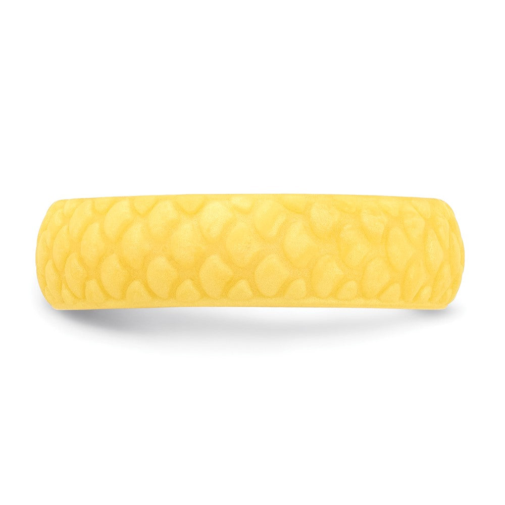 Silicone Yellow Mermaid Pattern 5.7mm Band