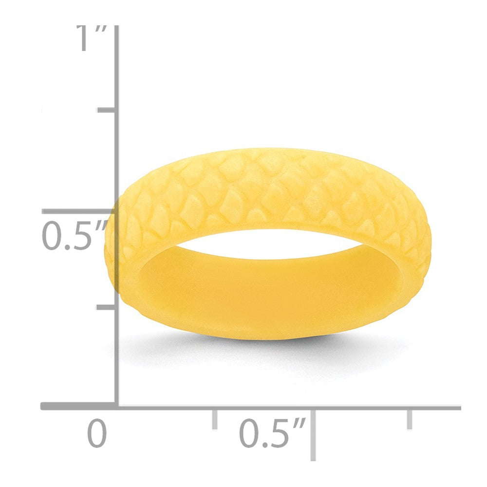 Silicone Yellow Mermaid Pattern 5.7mm Band