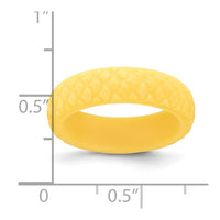 Silicone Yellow Mermaid Pattern 5.7mm Band