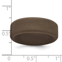 Silicone Bronze Metallic 8mm Band