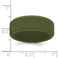 Silicone Olive Green 8mm Band