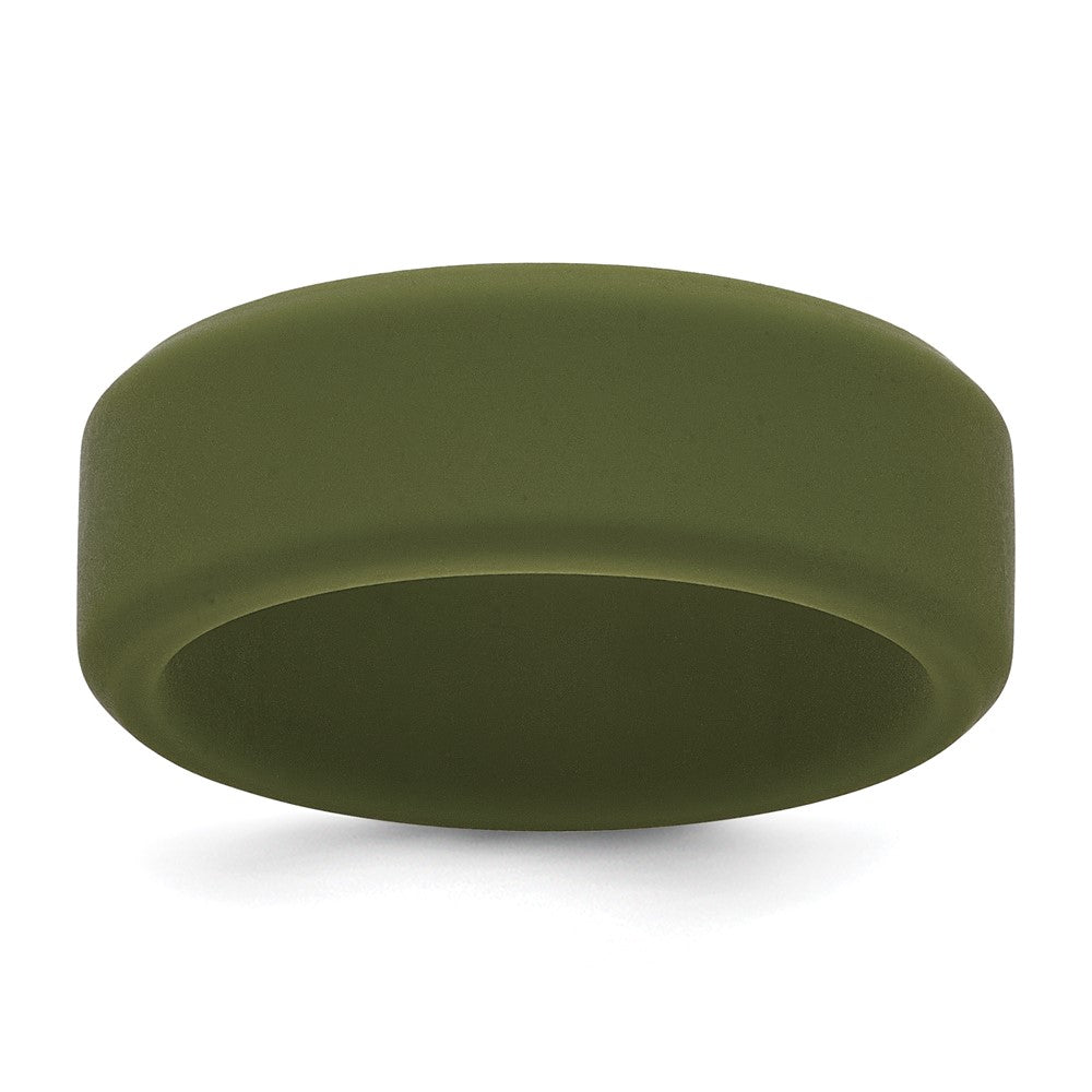 Silicone Olive Green 8mm Band