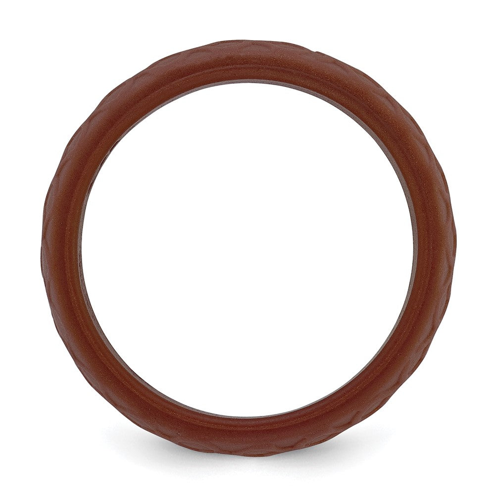 Silicone Metallic Bronze 8.70mm Fish Scale Pattern Band