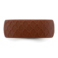 Silicone Metallic Bronze 8.70mm Fish Scale Pattern Band