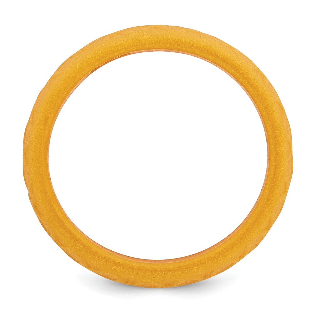Silicone Metallic Gold 8.70mm Fish Scale Pattern Band