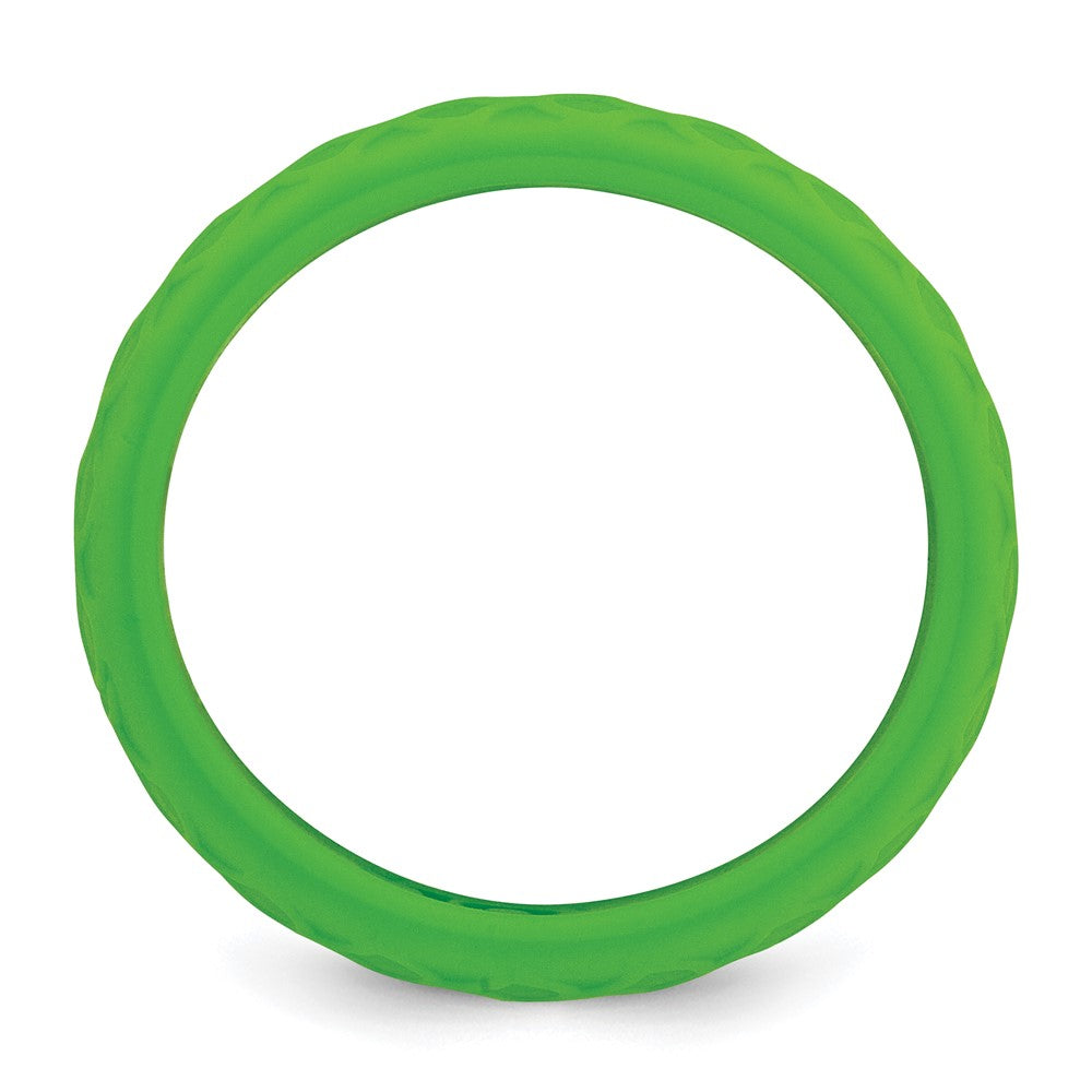 Silicone Light Green 8.70mm Fish Scale Pattern Band