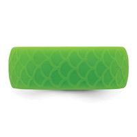 Silicone Light Green 8.70mm Fish Scale Pattern Band