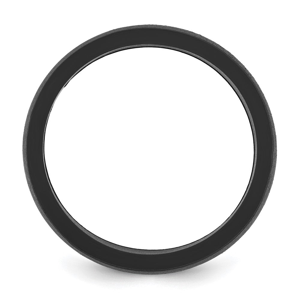 Silicone Black 8.70mm Flat Edge Band