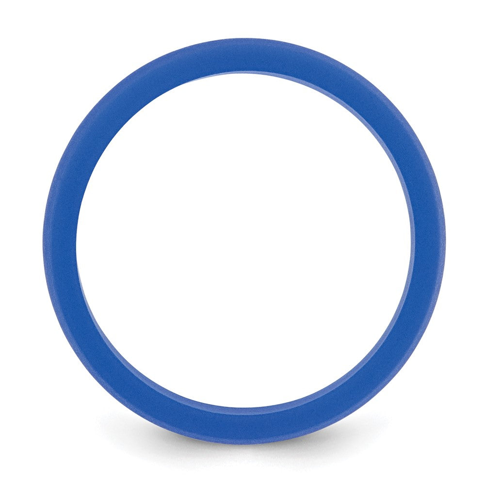 Silicone Blue 8.70mm Flat Edge Band
