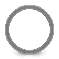 Silicone Dark Gray 8.70mm Flat Edge Band