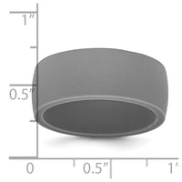 Silicone Dark Gray 8.70mm Flat Edge Band