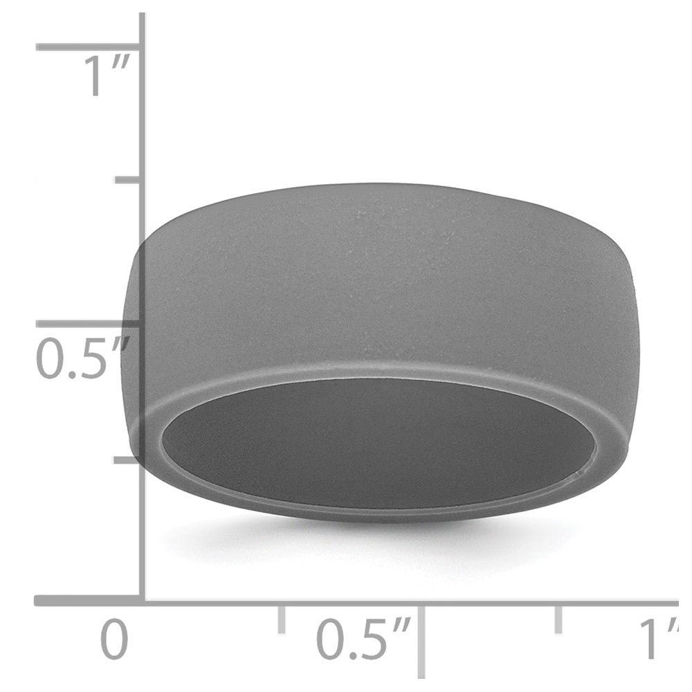 Silicone Dark Gray 8.70mm Flat Edge Band
