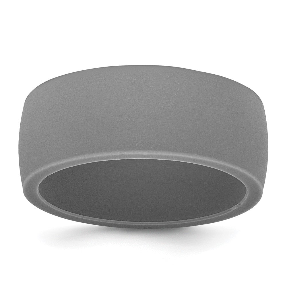 Silicone Dark Gray 8.70mm Flat Edge Band