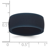 Silicone Navy Blue 8.70mm Flat Edge Band