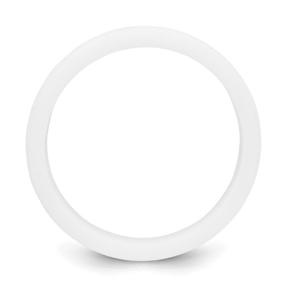 Silicone White 8.70mm Flat Edge Band