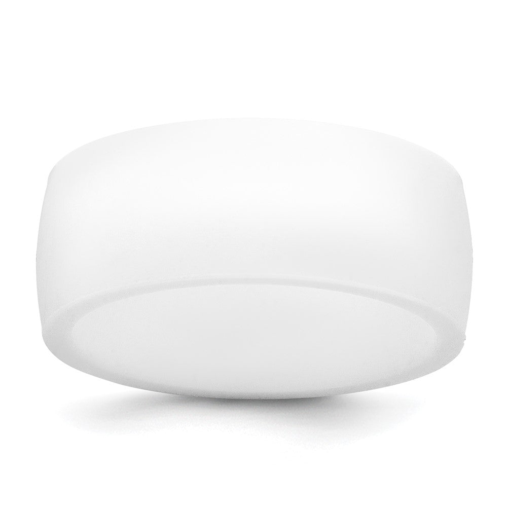 Silicone White 8.70mm Flat Edge Band