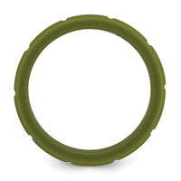 Silicone Olive Green 8mm Grid Pattern Band