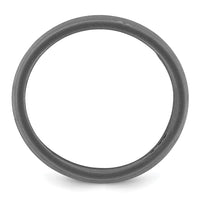 Silicone Dark Gray 8.50mm Grooved Band