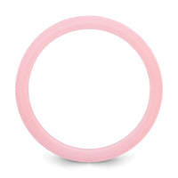 Silicone Pink 4mm Ridged Edge Band