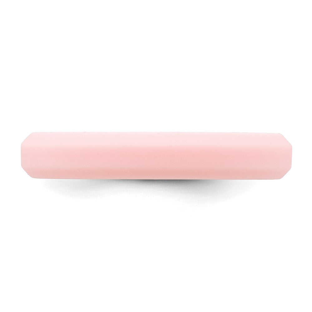 Silicone Pink 4mm Ridged Edge Band