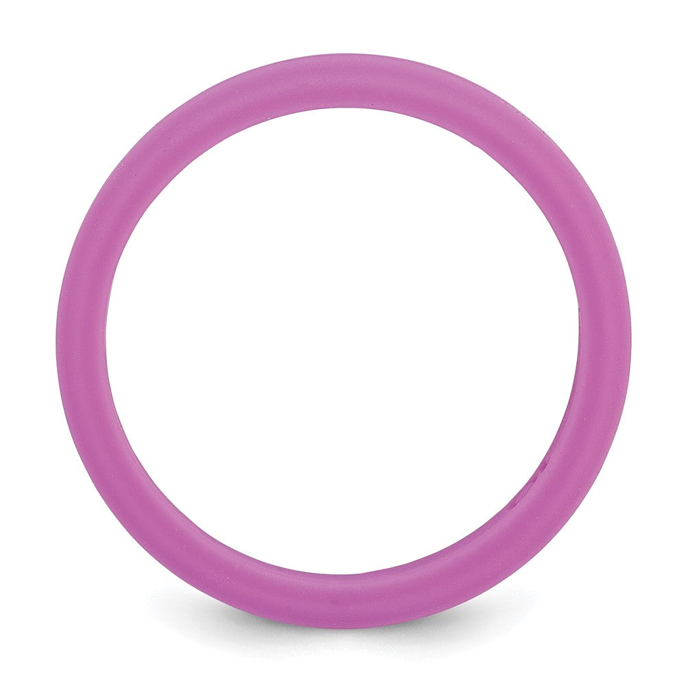 Silicone Purple 4mm Ridged Edge Band