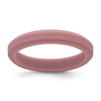 Silicone Rose Pink 4mm Ridged Edge Band