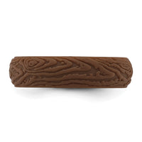 Silicone Brown 5.70mm Wood Grain Pattern Band