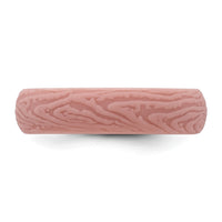 Silicone Rose Pink 5.70mm Wood Grain Pattern Band