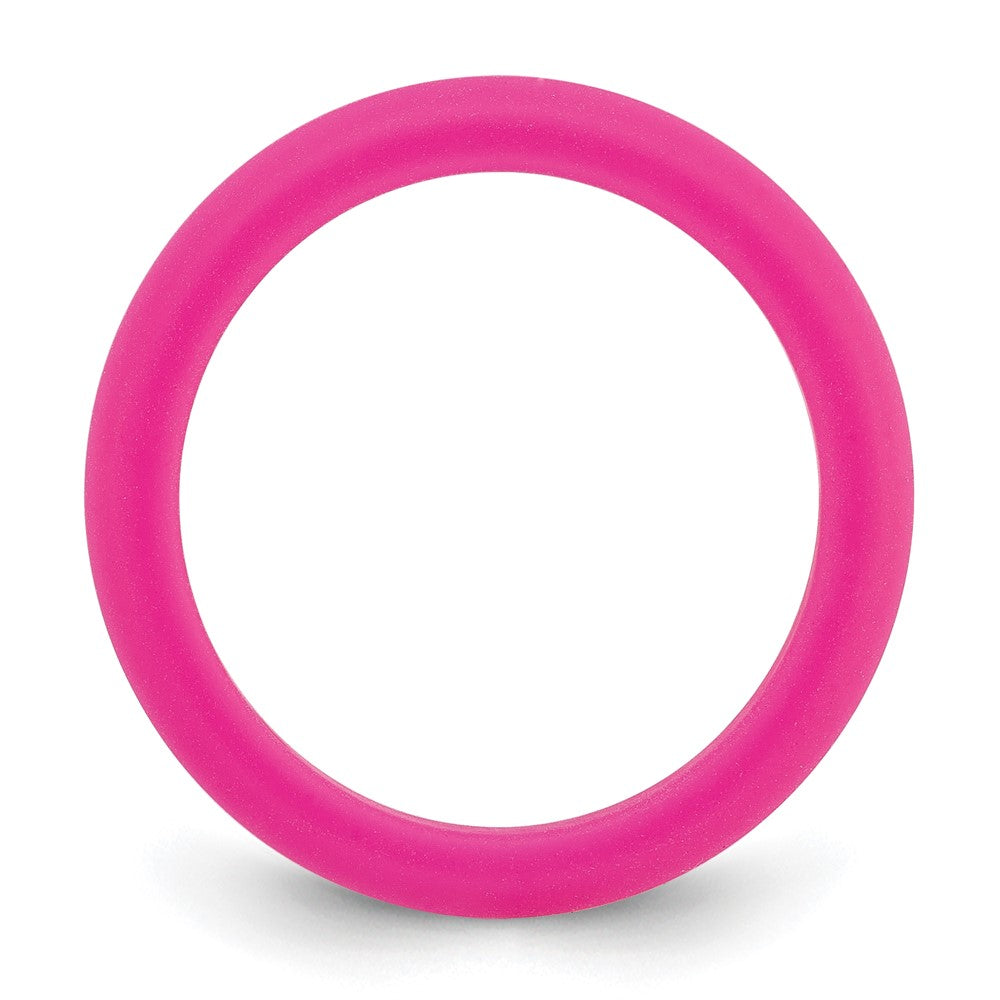 Silicone Fuchsia 3mm Round Band