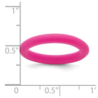 Silicone Fuchsia 3mm Round Band